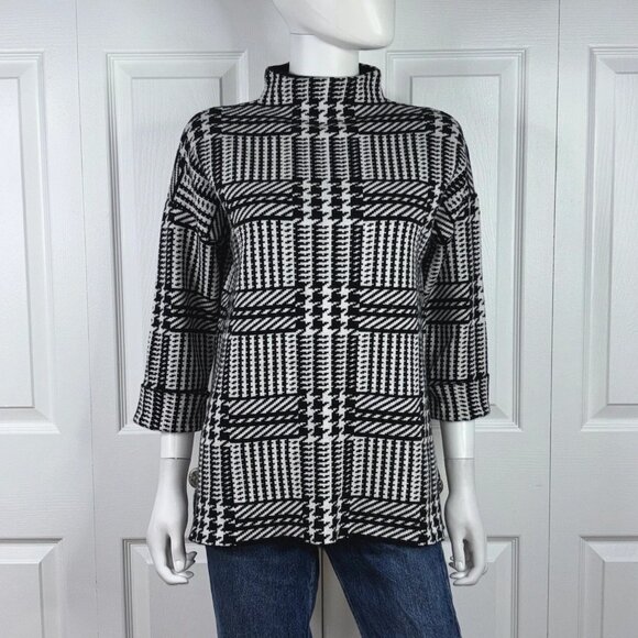 MAX STUDIO women's houndstooth knit sweater large - Picture 1 of 2
